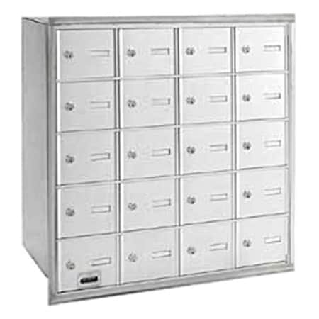 Salsbury Industries Salsbury Industries 3620ARU 20 Doors 4B+ Horiz Mailbox in Aluminum - Rear Loading USPS Access 3620ARU